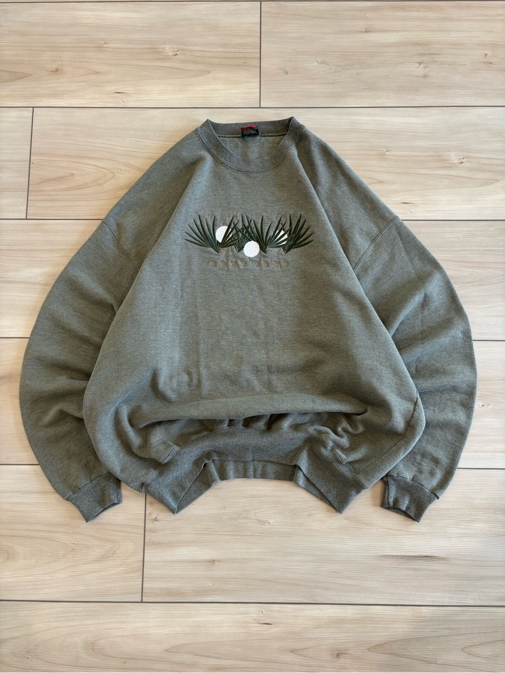 Cross Creek Vintage 90s Olive Green Crewneck Sweatshirt Golf Club Embroidery